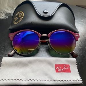 Ray Ban Clubround Rainbow Lens Sunglasses